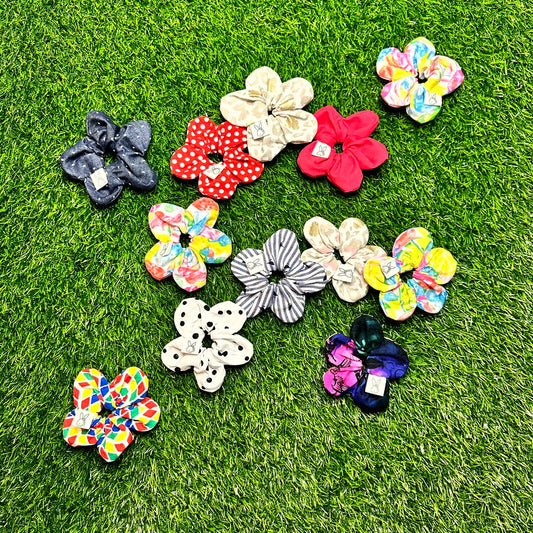 Mini Flower Scrunchies