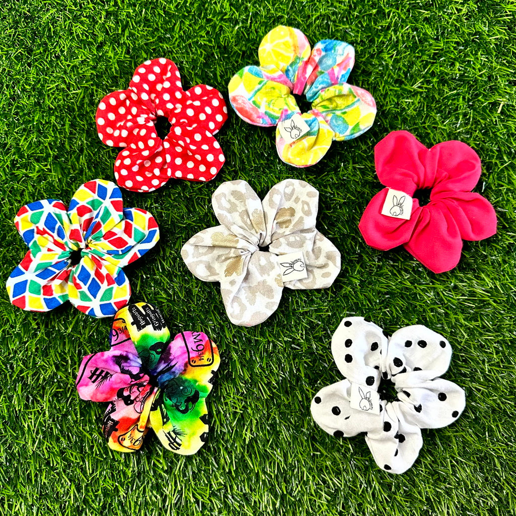 Mini Flower Scrunchies