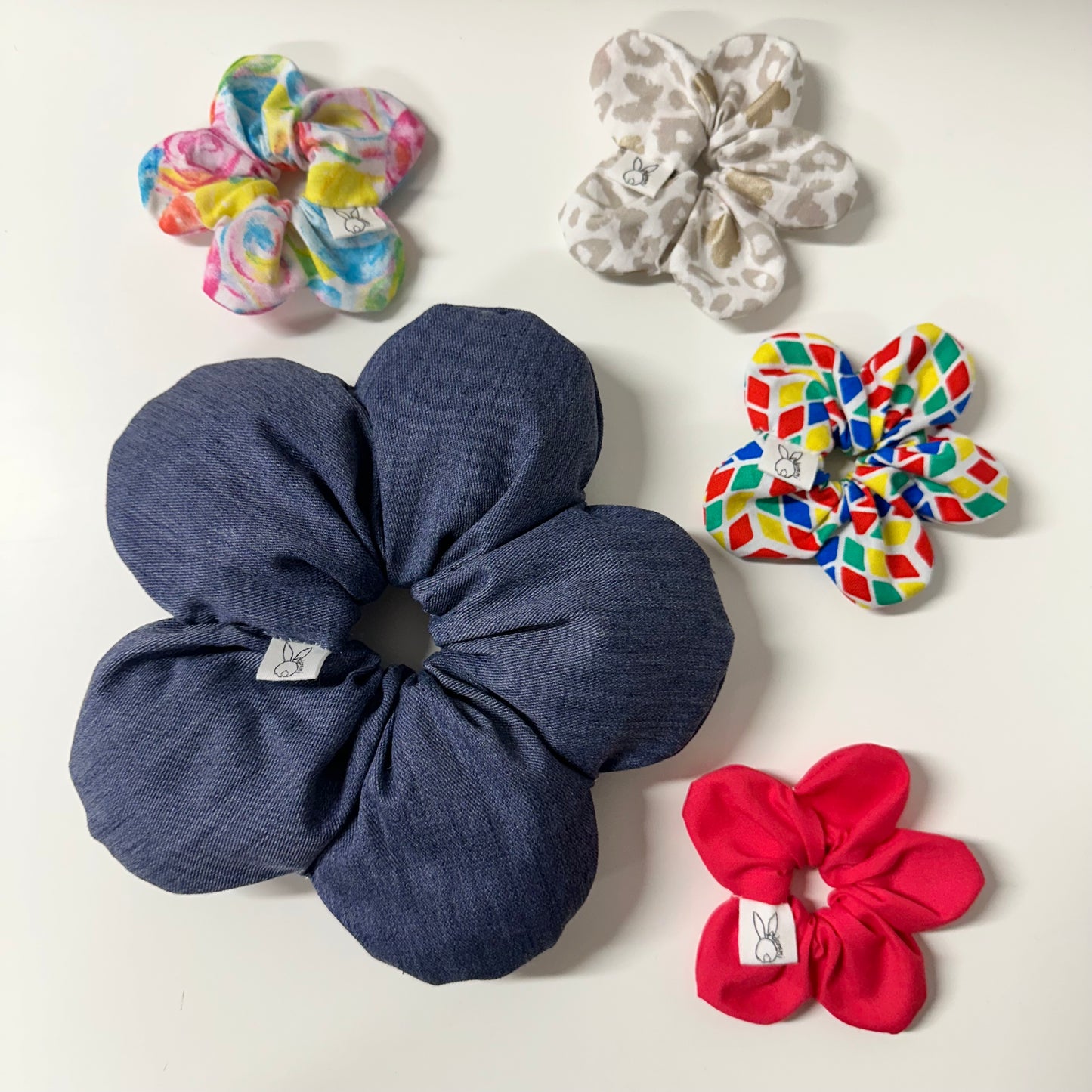 Large Flower scrunchie